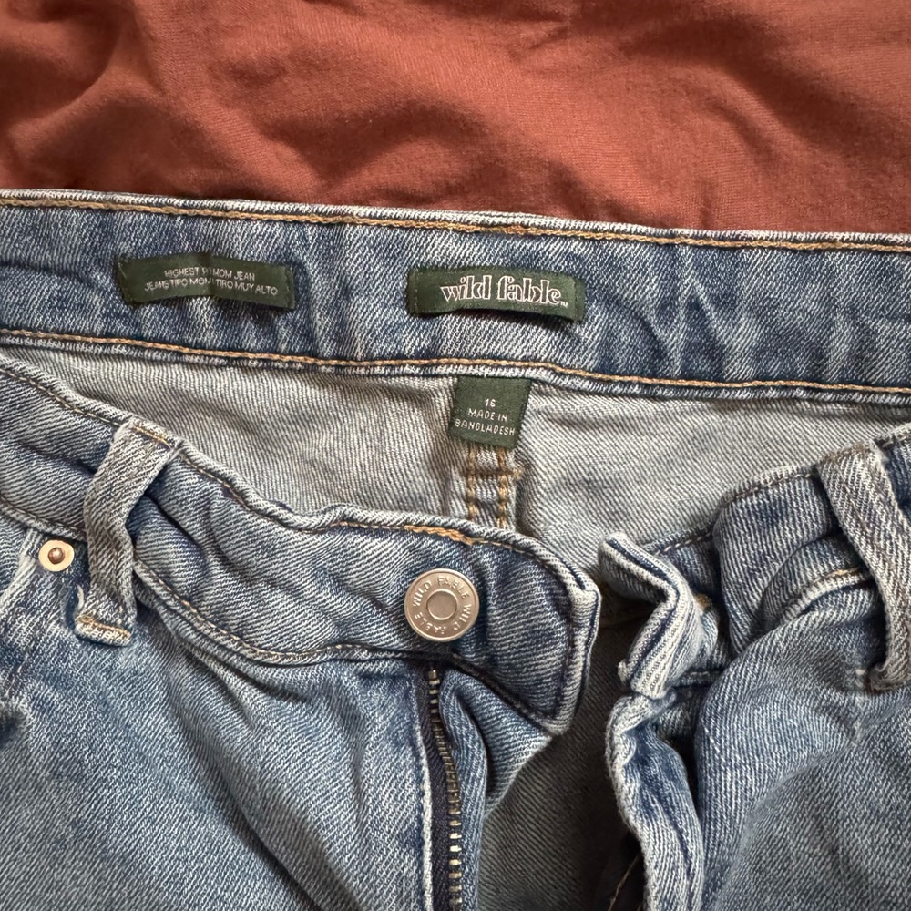 Distressed Blue Jeans